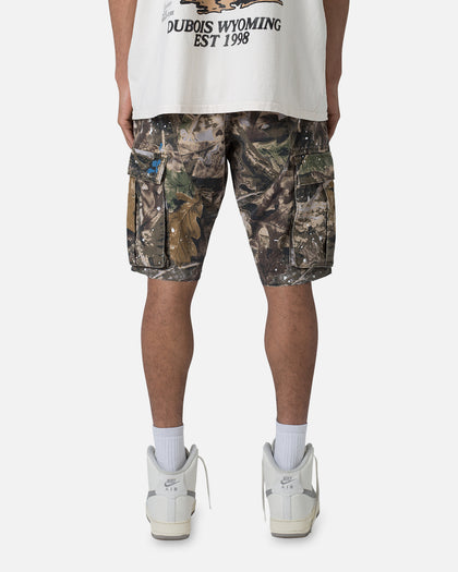 MNML Panelled Cargo Shorts Hunter Camo