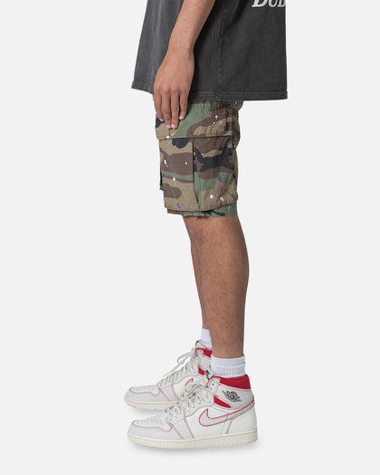 MNML Panelled Cargo Shorts Camo