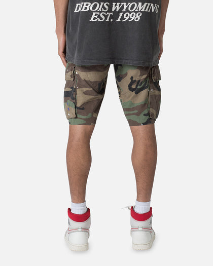 MNML Panelled Cargo Shorts Camo