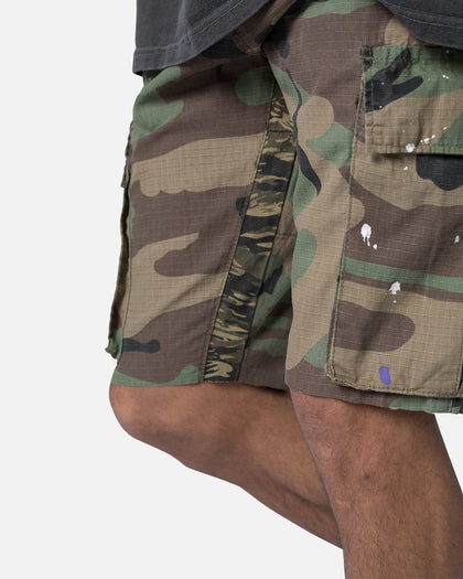 MNML Panelled Cargo Shorts Camo
