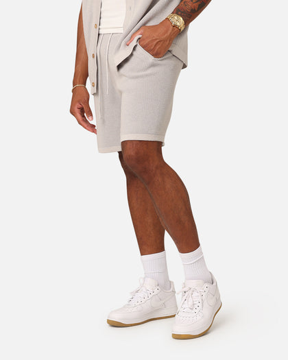 XXIII Zyair Knit Rib Shorts Stone