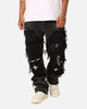 Lifted Anchors "Rem" Quilted Carpenter Denim Jeans Black Rinse