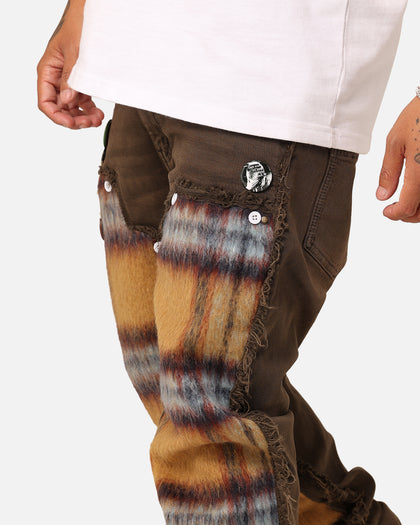 Lifted Anchors "Varial" Mohair Carpenter Denim Jeans Brown/Mohair