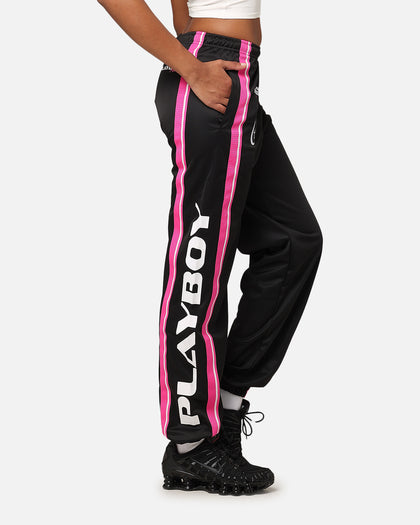 Playboy Women's Racing Trackpants Black