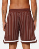 New Era New York Yankees Mesh Pinstripe Shorts Brown