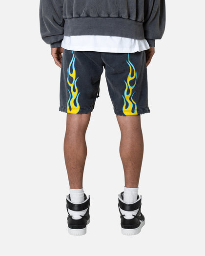 MNML Flame Shorts Black