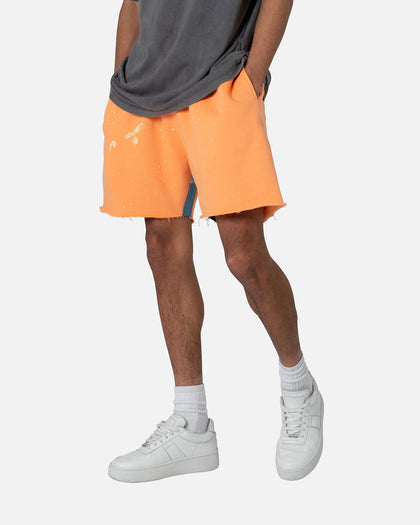 MNML Contrast Paneled Sweatshorts Orange