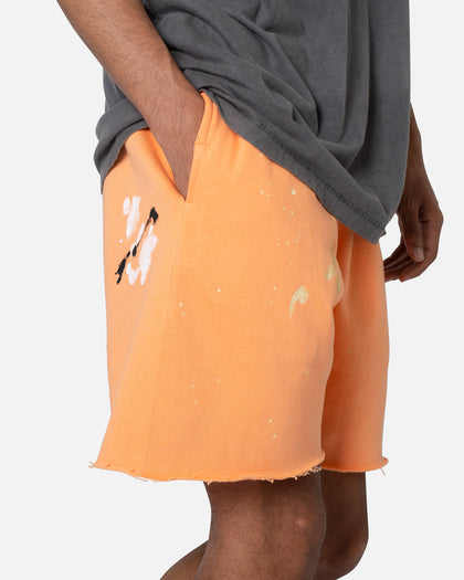MNML Contrast Paneled Sweatshorts Orange