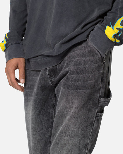 MNML B531 Carpenter Flare Denim Jeans Vintage Black