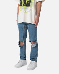 MNML D530 Zipper Denim Jeans Blue