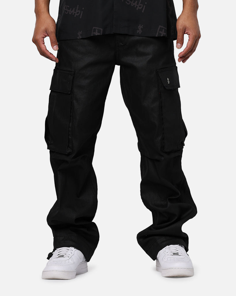 Ksubi Fugitive Cargo Waxed Jeans Black Culture Kings