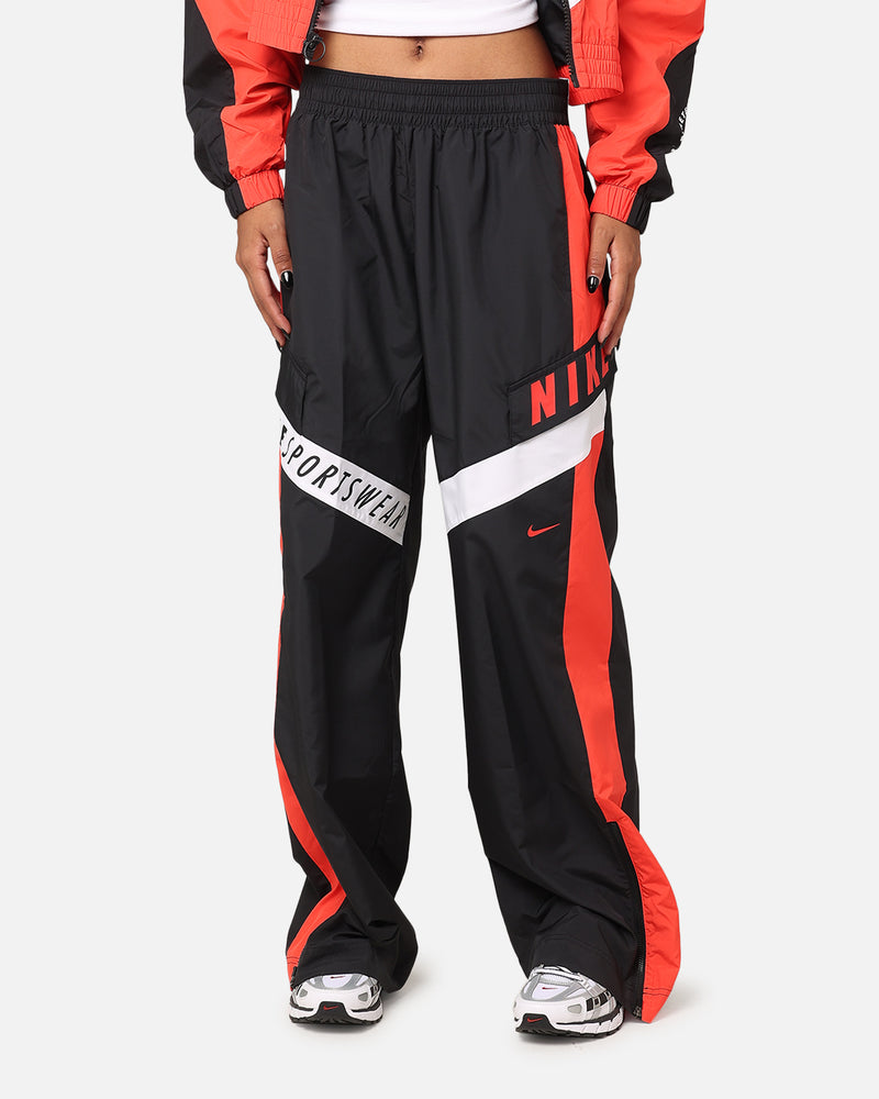 Nike Women's Sportswear Woven Oversized Pant Black/Light Crimson/White