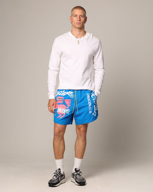 Loiter Rodeo Walk Shorts Blue