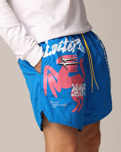 Loiter Rodeo Walk Shorts Blue