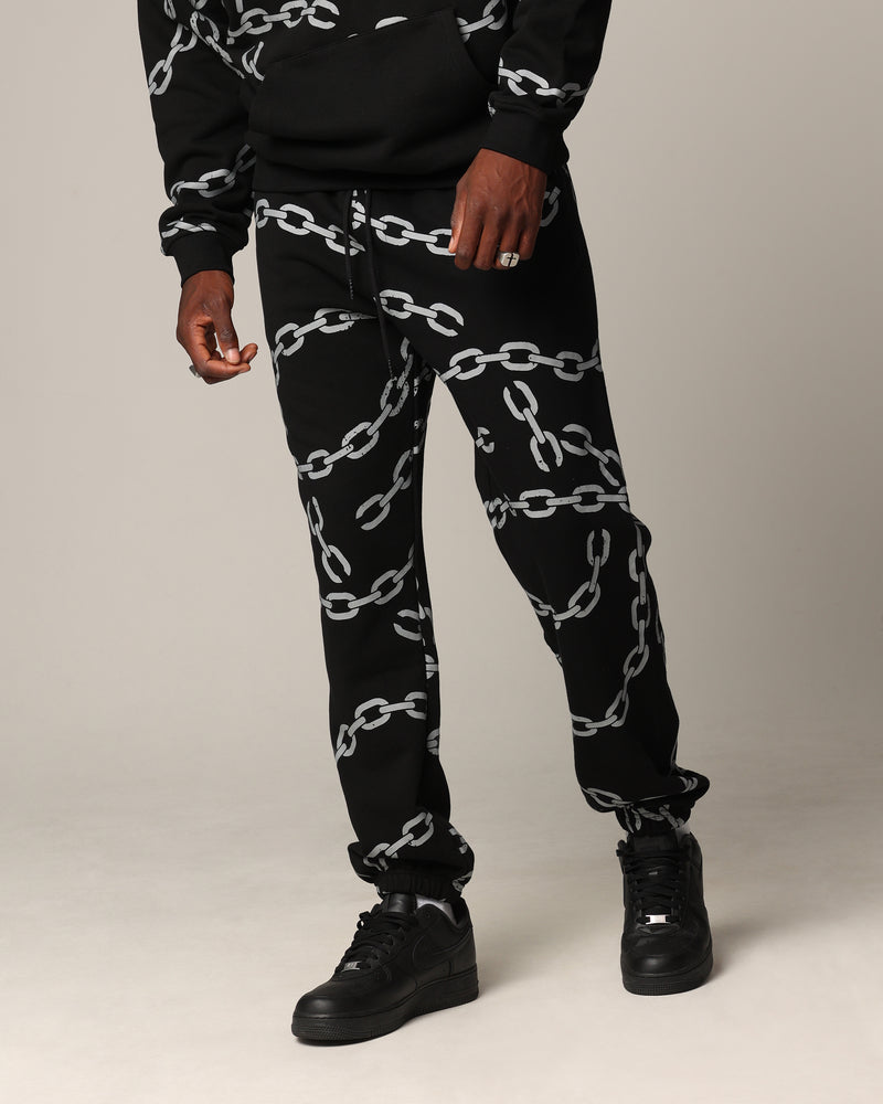 Buy Saint Morta Chain Sweatpants Black/Black with crypto