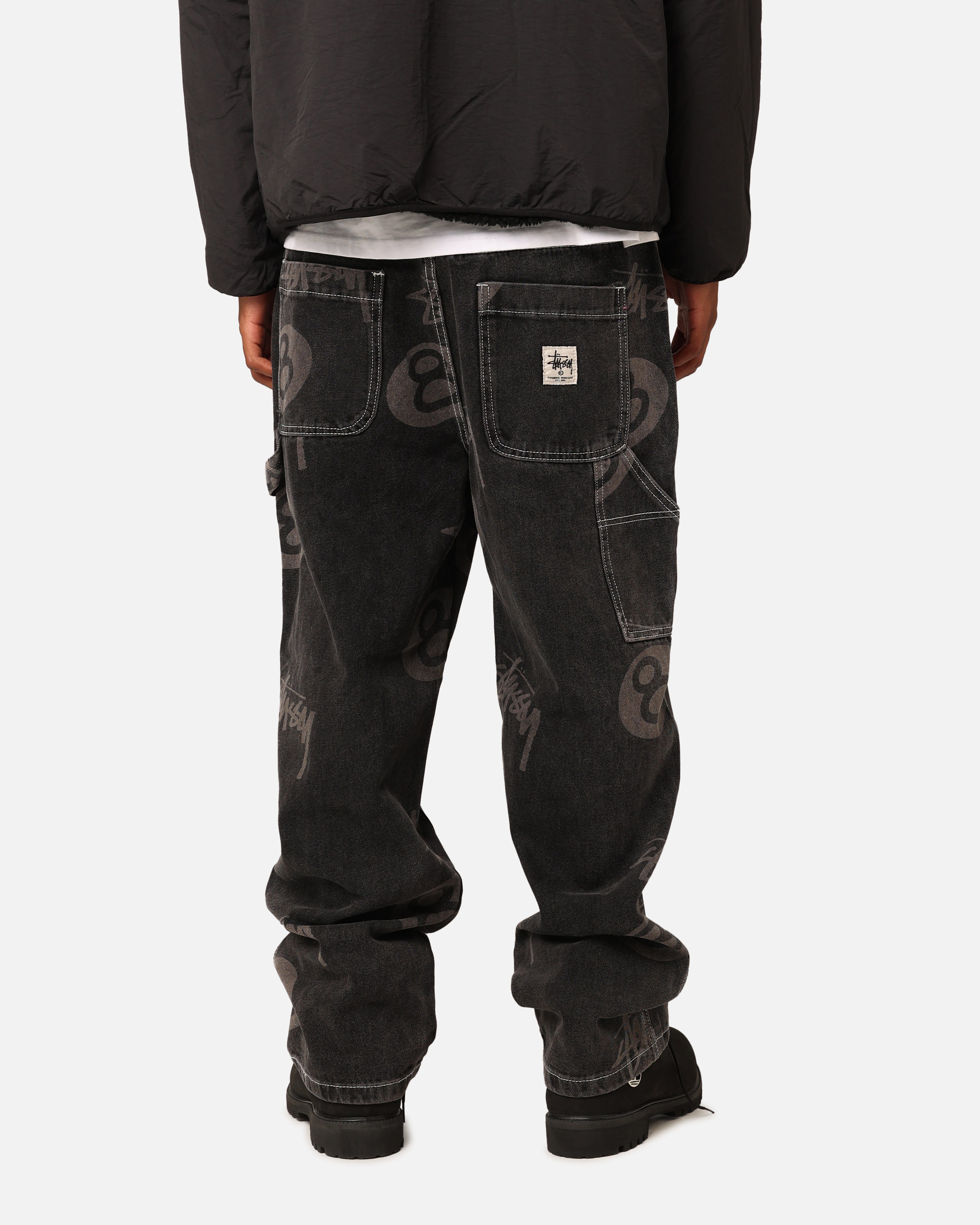 パンツ Stussy 8 Ball Carpenter Double Knee Jean Stüssy Stock 8 Ball Carpenter Jeans Black Denim | Culture Kings