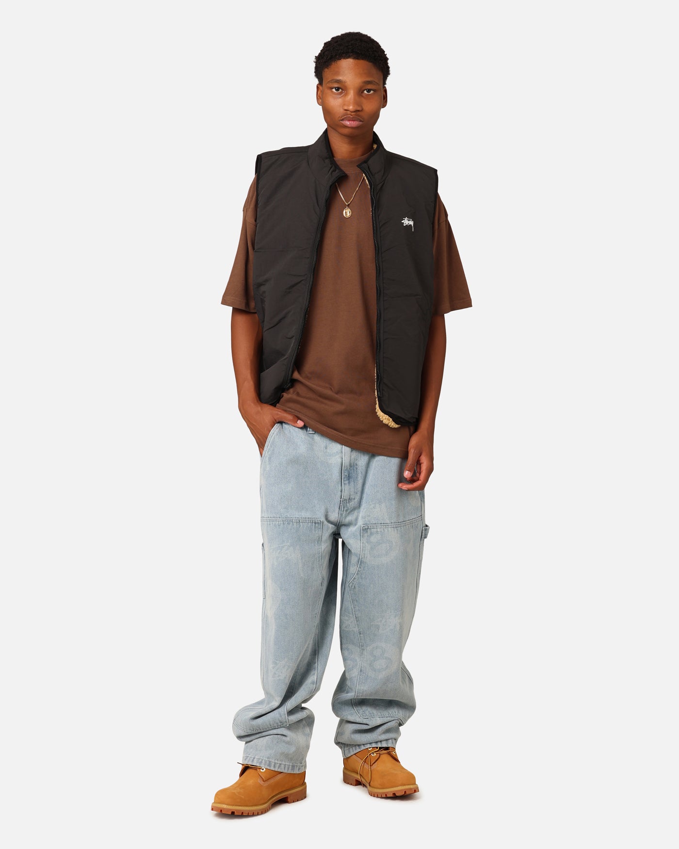 Stüssy Stock 8 Ball Carpenter Jeans Light Denim | Culture Kings