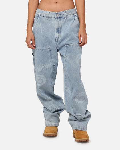 Stüssy Stock 8 Ball Carpenter Jeans Light Denim