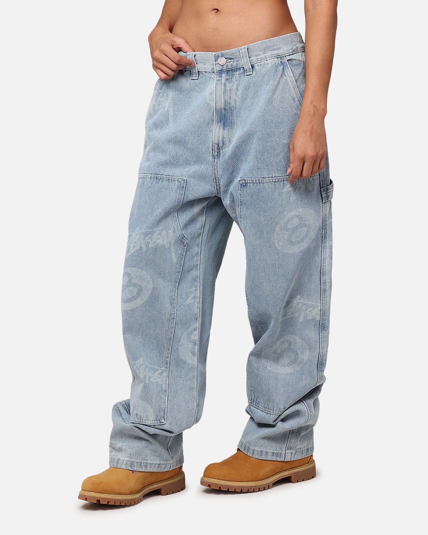 Stüssy Stock 8 Ball Carpenter Jeans Light Denim | Culture Kings