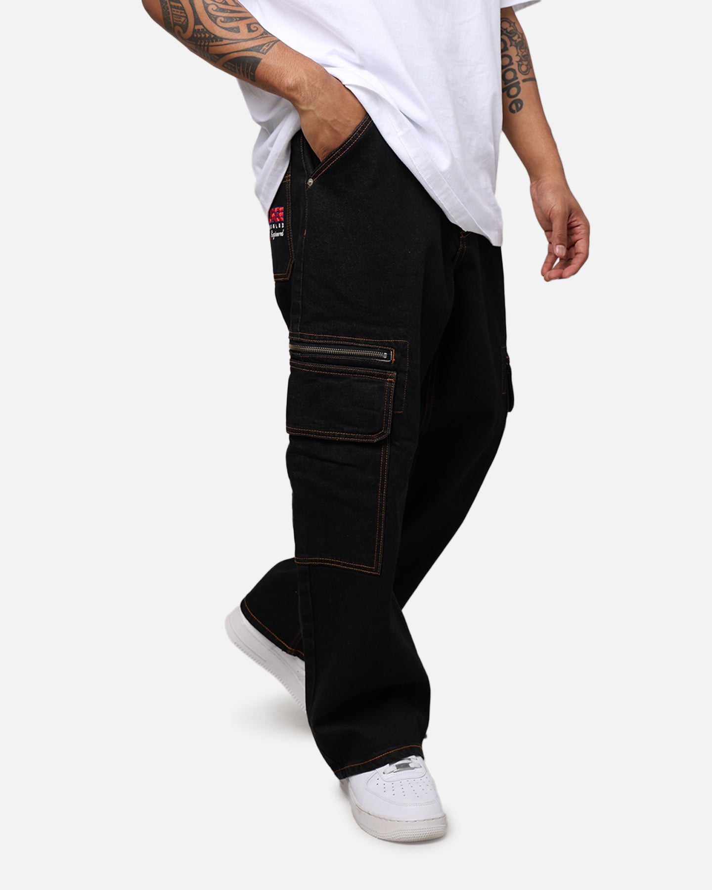 X-Large Inc Denim Cargo Pants Black | Culture Kings