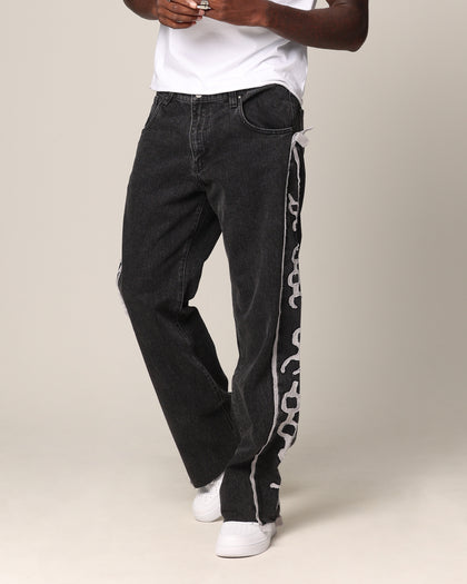 Saint Morta Holy Ghost Flared Jeans Black Wash