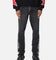 MNML B572 Studded Flare Denim Jeans Black