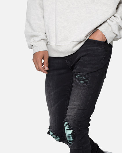 MNML X559 Skinny Denim Jeans Black/Green
