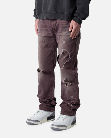 MNML V602 Thrashed Carpenter Pants Brown
