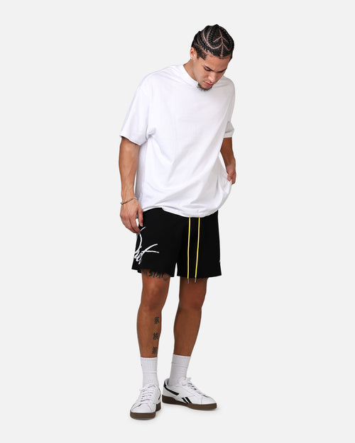 Diet Starts Monday Knitted Script Shorts Black
