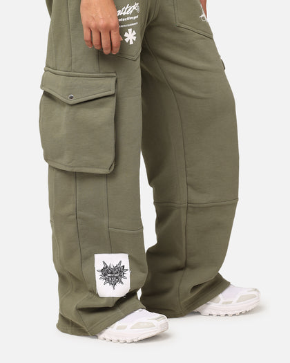 Loiter Utopia Cargo Sweat Pants Khaki Green