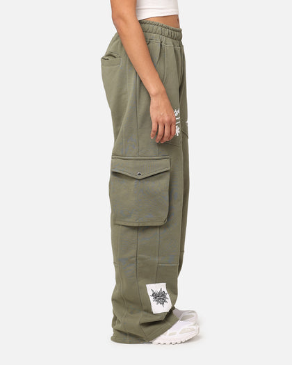 Loiter Utopia Cargo Sweat Pants Khaki Green