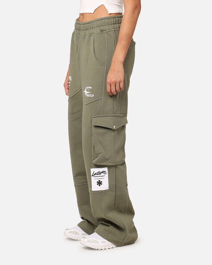 Loiter Utopia Cargo Sweat Pants Khaki Green