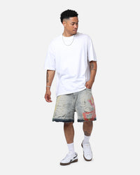 Lifted Anchors "Maria" Boro Shorts Blue Bleached