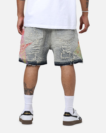 Lifted Anchors "Maria" Boro Shorts Blue Bleached
