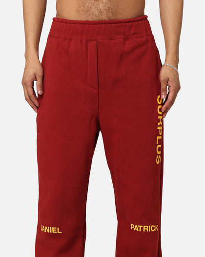 Daniel Patrick Surplus Logo Sweatpants Maroon/Yellow