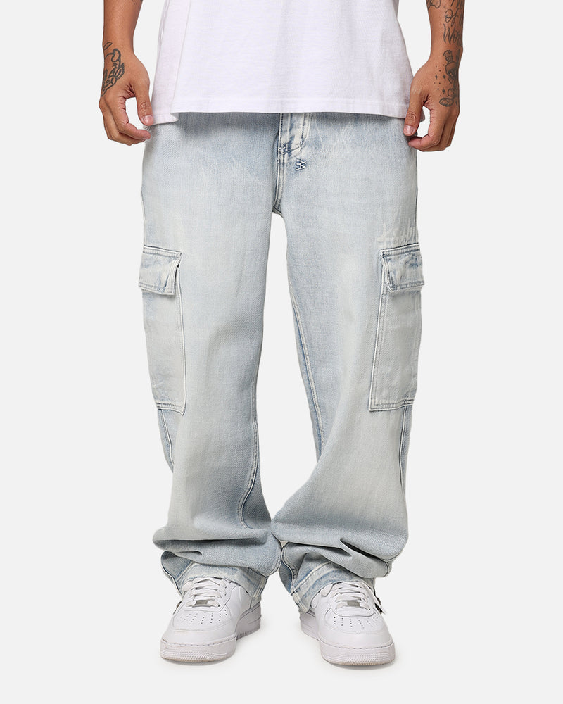 Buy Ksubi Riot Cargo Pant Blue Ice Denim with crypto