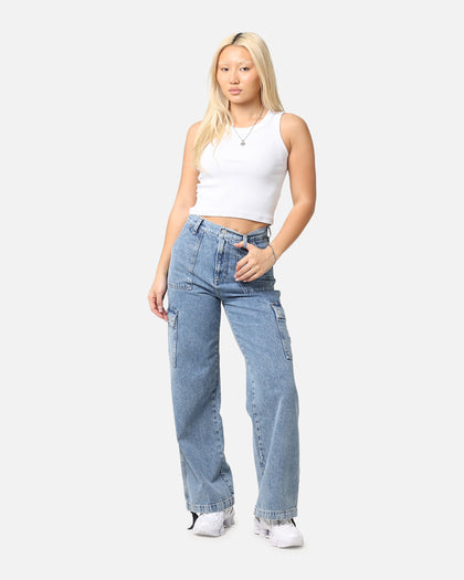 Tommy Jeans Women's Claire High Utility Jeans Denim Medium Blue