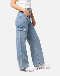 Tommy Jeans Women's Claire High Utility Jeans Denim Medium Blue