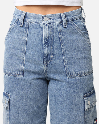 Tommy Jeans Women's Claire High Utility Jeans Denim Medium Blue