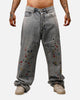 MNML Ultra Baggy Paint Splat Denim Jeans Light Blue