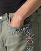 MNML X620 Studded Skinny Denim Jean Blue