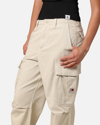 Tommy Jeans TJM Aiden Baggy Cargo Pants Newsprint