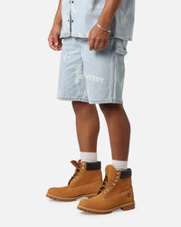 Playboy Carpenter Print Shorts Light Indigo
