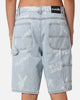 Playboy Carpenter Print Shorts Light Indigo