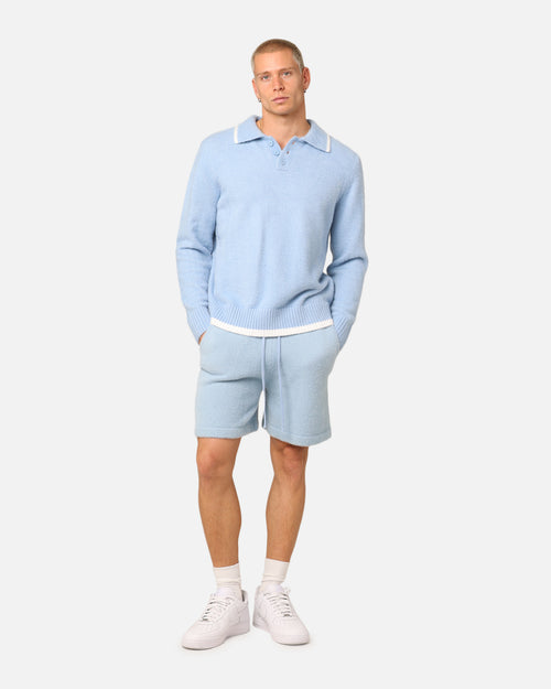 XXIII Fluffy Knit Shorts Blue