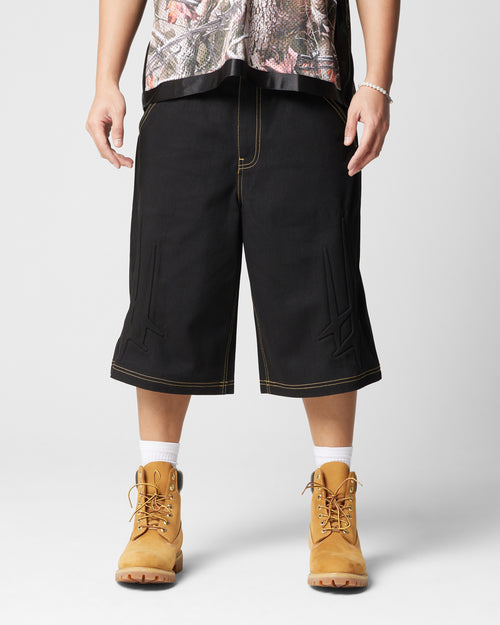 Loiter Star Child Jorts Black