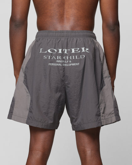 Loiter Subculture Panel Shorts Charcoal