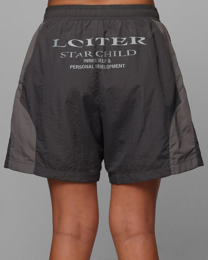Loiter Subculture Panel Shorts Charcoal
