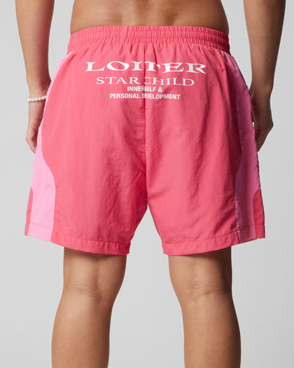 Loiter Subculture Panel Shorts Pink