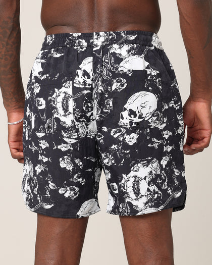 Saint Morta Undying Beach Shorts Black/White